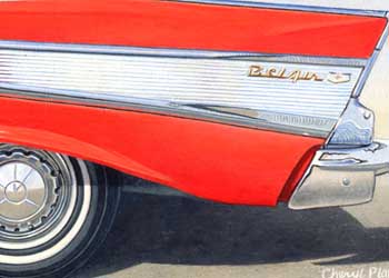 "Red Belair" by Cheryl Plautz, Medford WI - Acrylic - SOLD